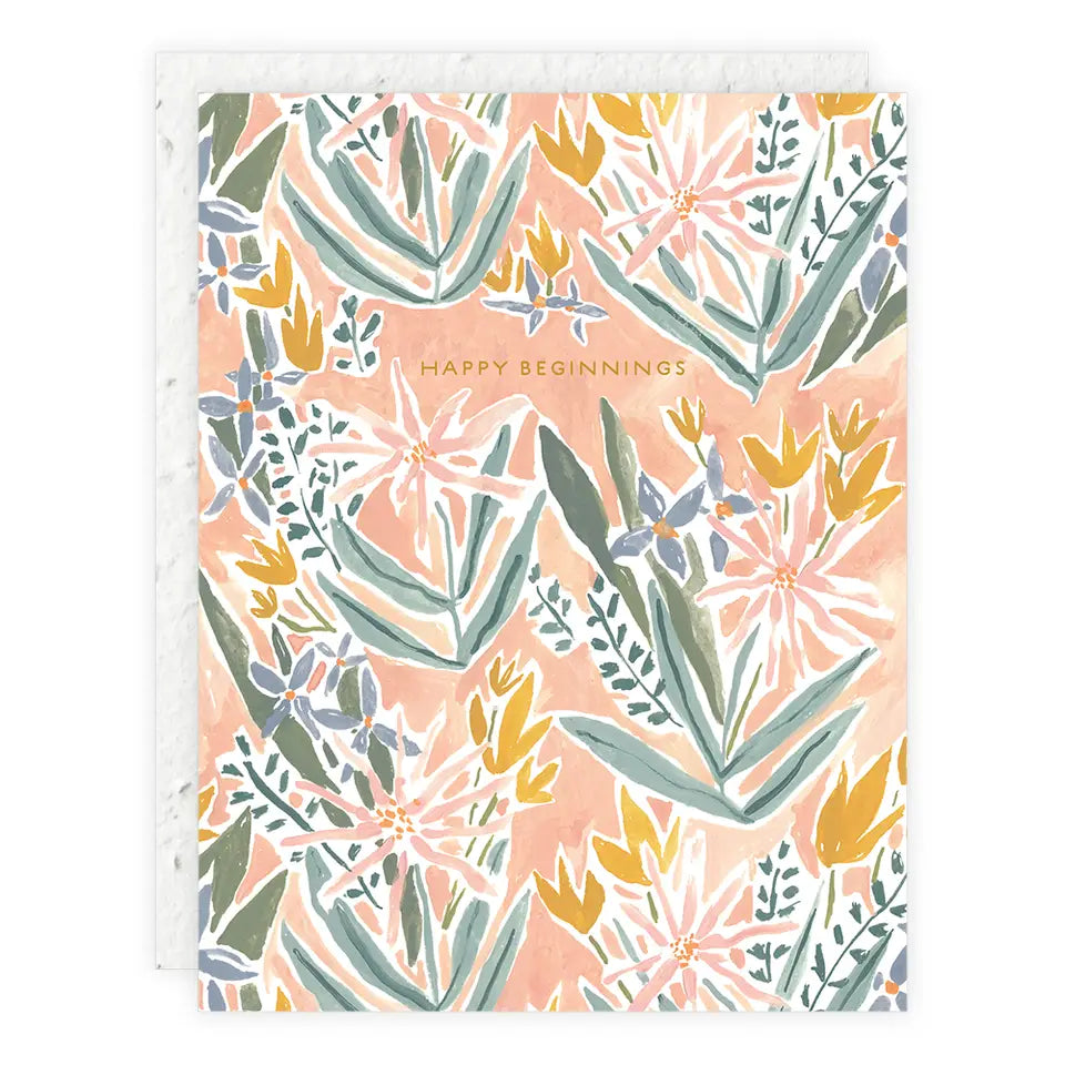 Happing Beginnings Wedding/Engagement Card