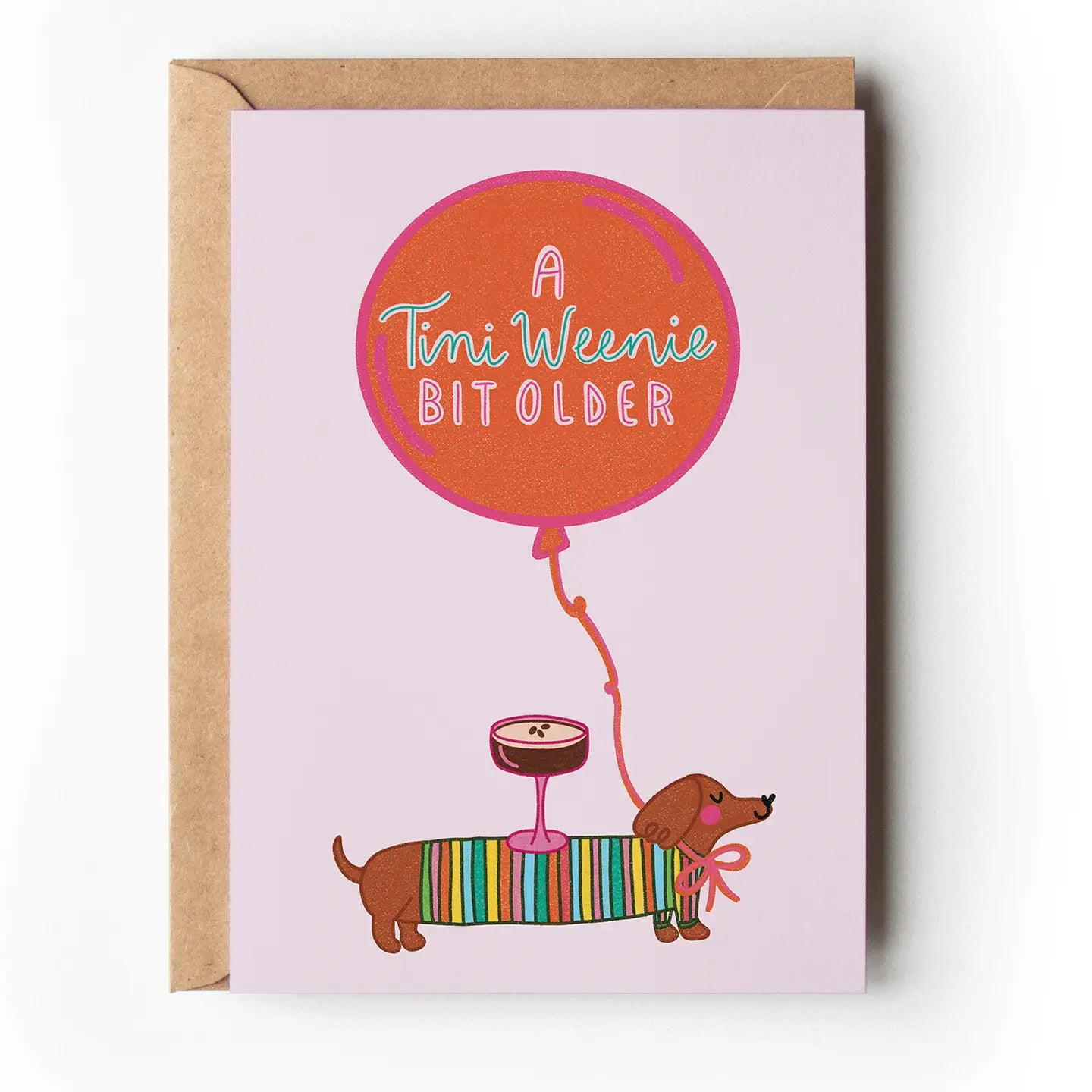 A Tini Weenie Dog Birthday Card