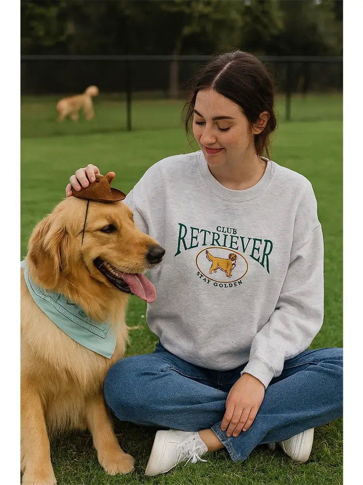 Embroidered Retriever Club Sweatshirt