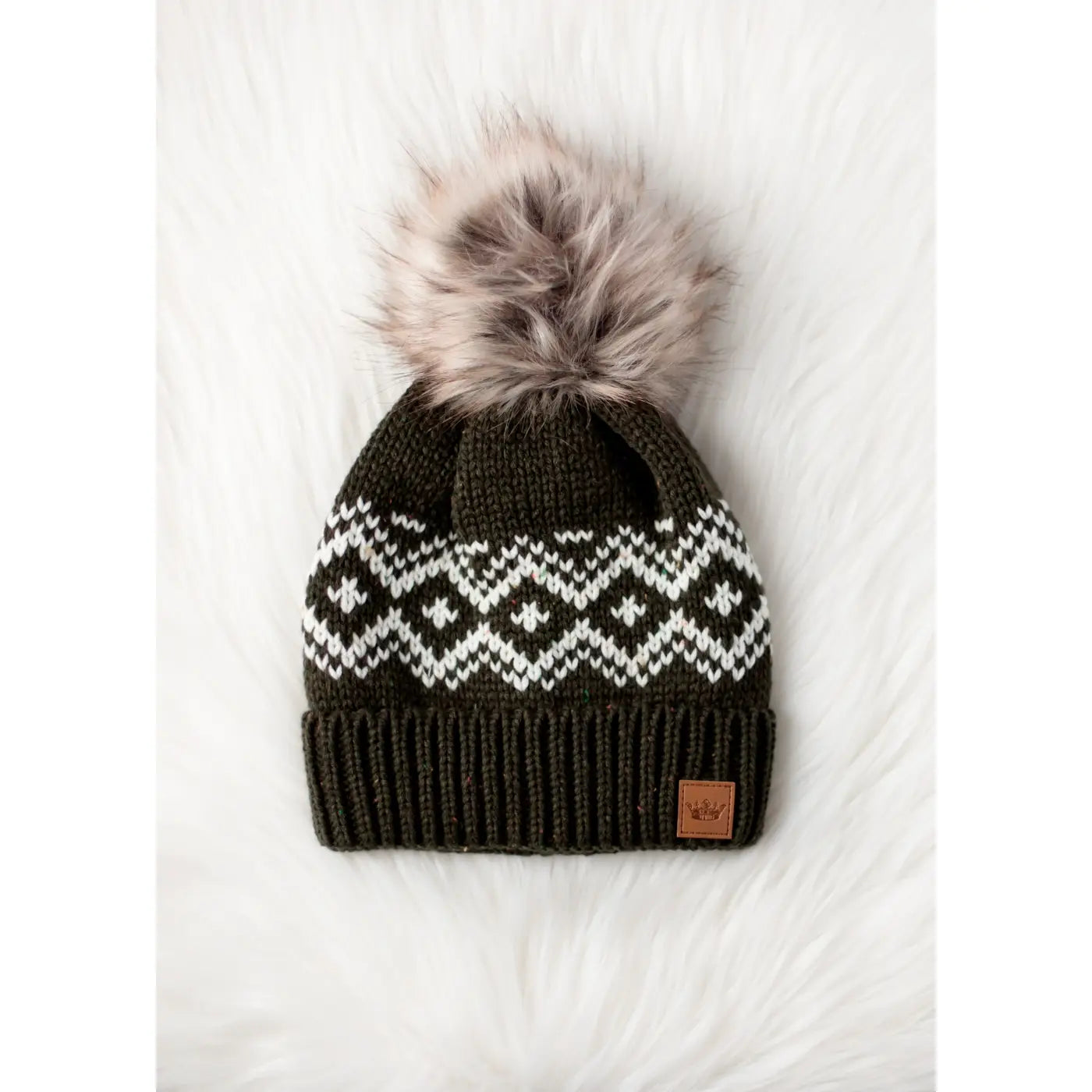 Olive Holland Pom Hat