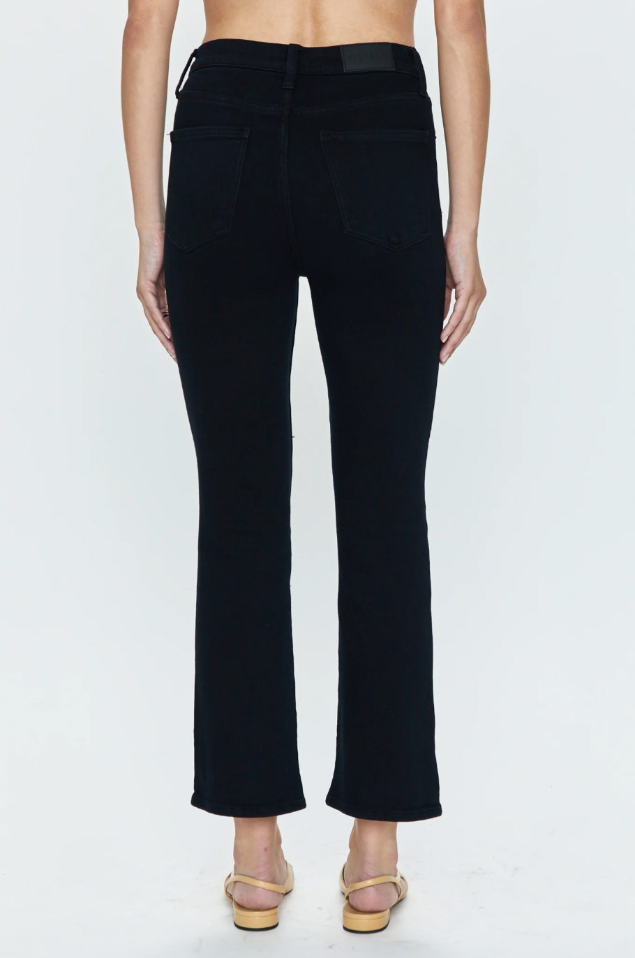 LENNON HIGH RISE CROP BOOT - DARK VINYL