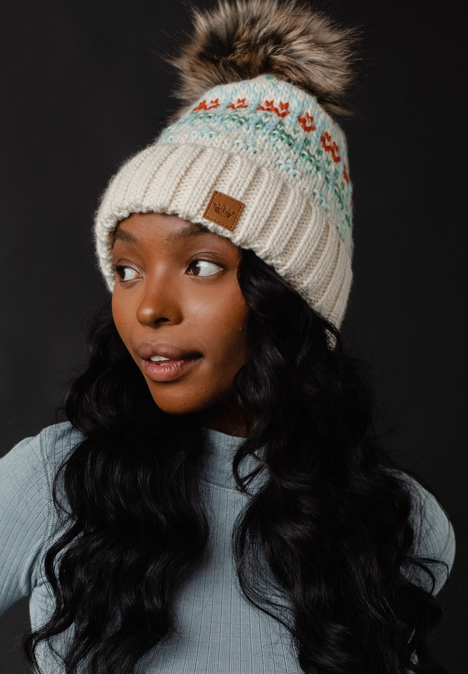 Sierra Cable Knit Pom Hat