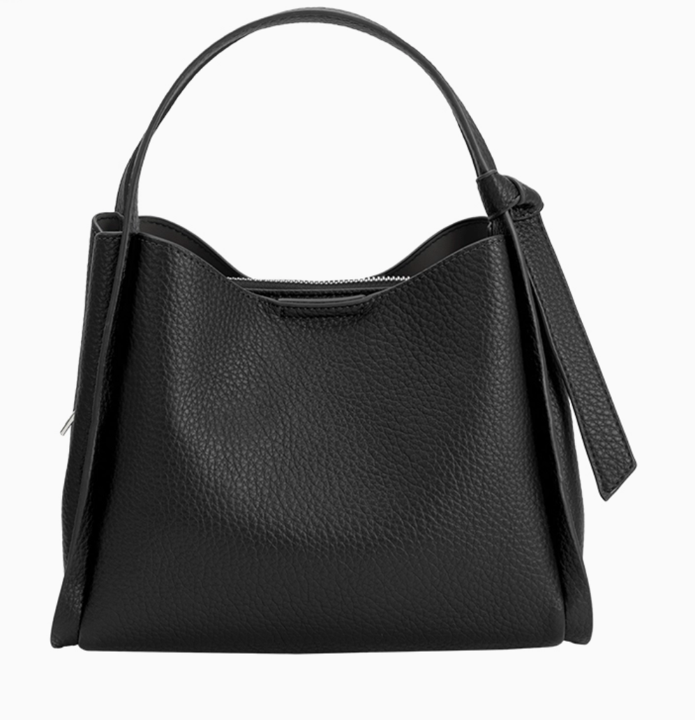 Felicity Black Recycled Vegan Top Handle Bag