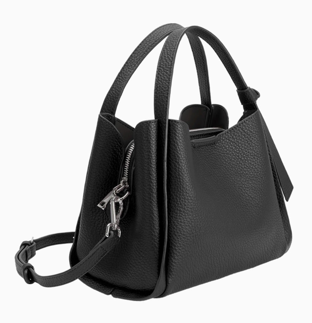 Felicity Black Recycled Vegan Top Handle Bag