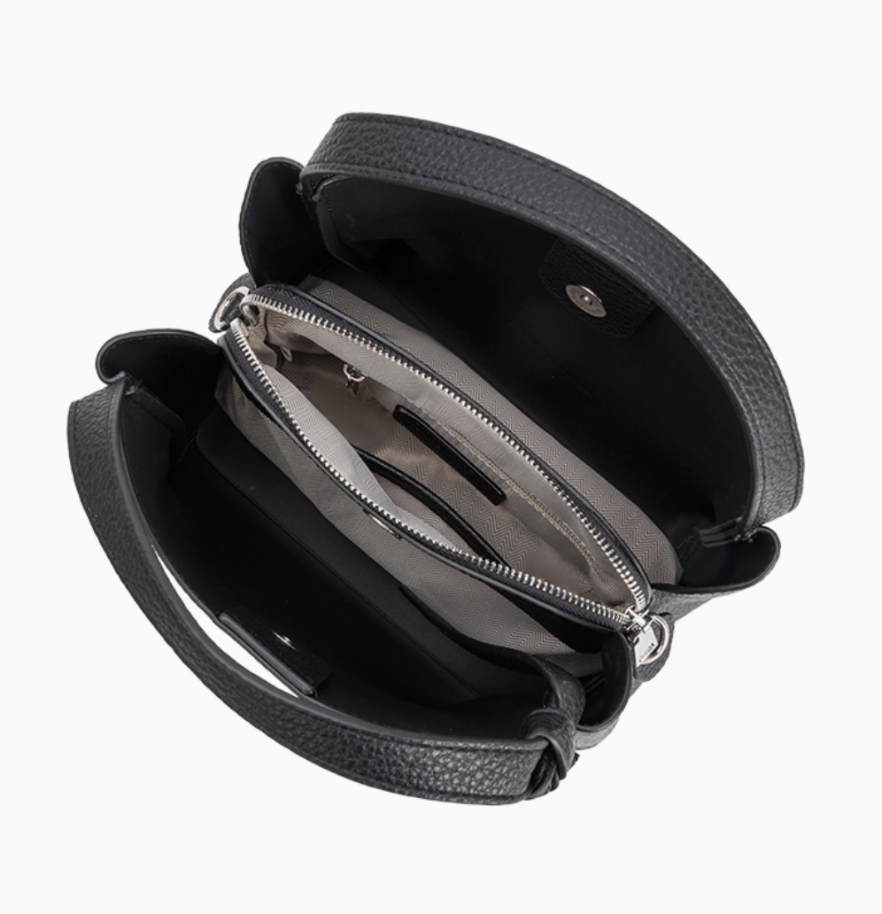 Felicity Black Recycled Vegan Top Handle Bag