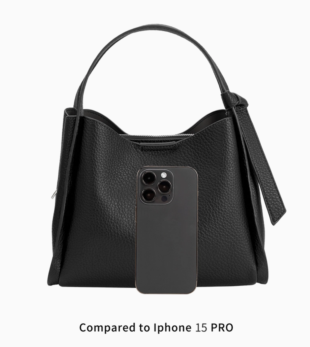 Felicity Black Recycled Vegan Top Handle Bag