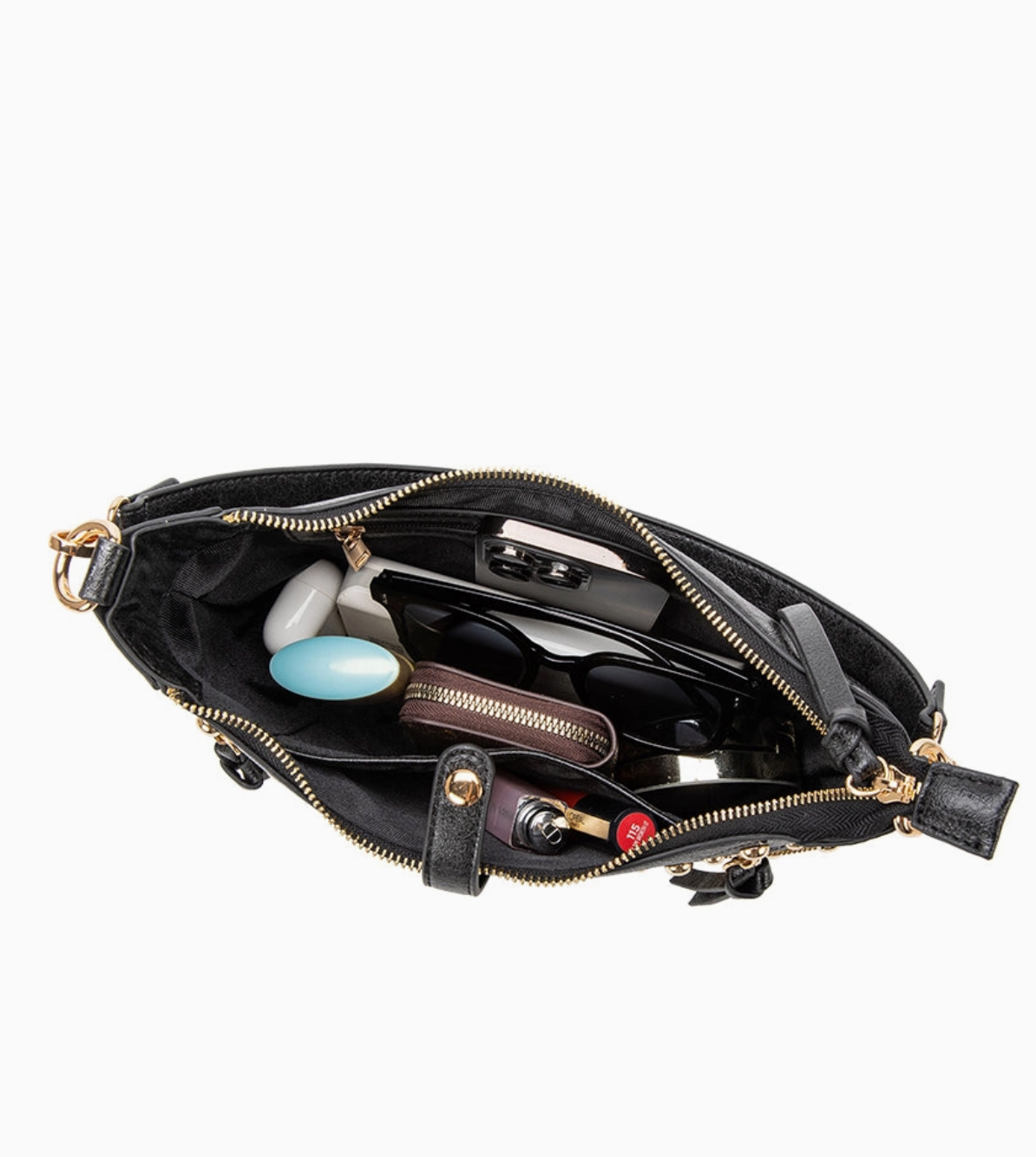 Maeve Black Recycled Vegan Shoulder Bag