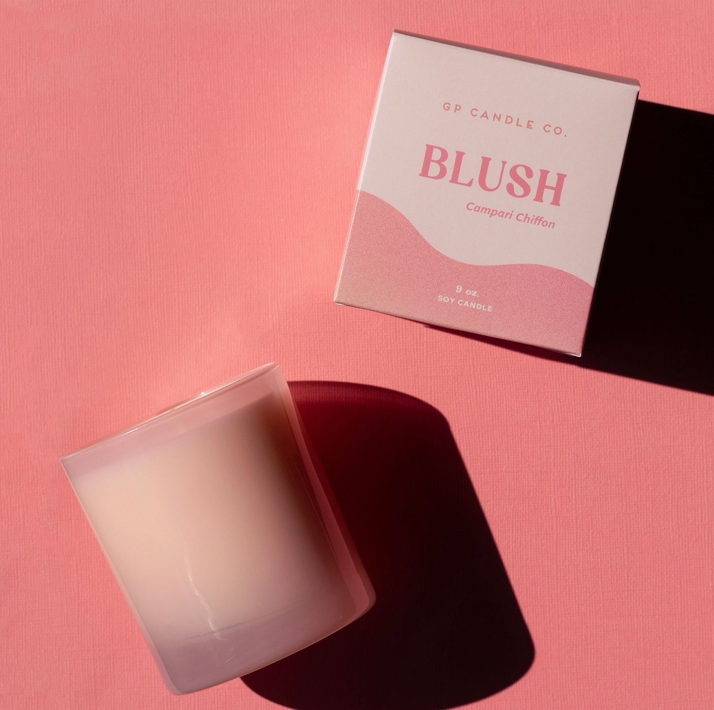 Blush 9 oz. Hue Candle (Campari Chiffon)