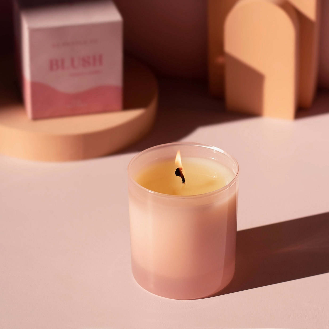 Blush 9 oz. Hue Candle (Campari Chiffon)