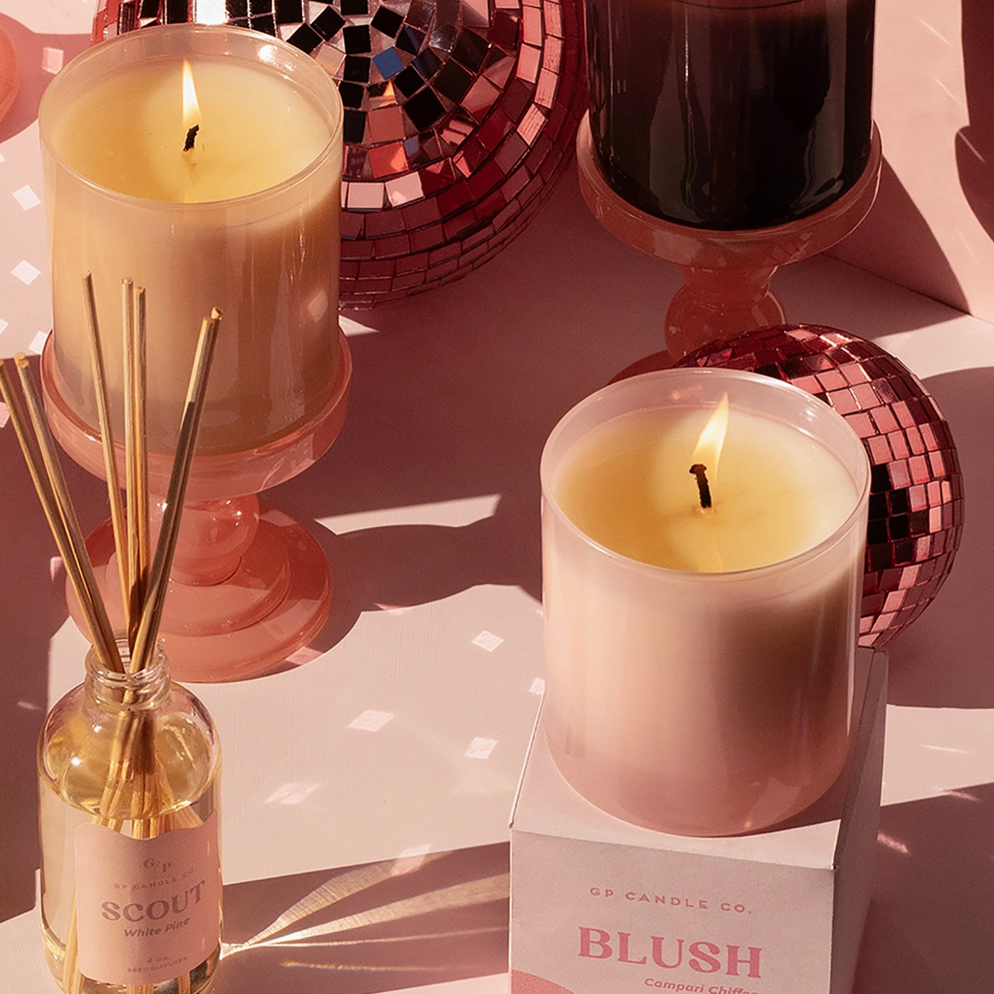 Blush 9 oz. Hue Candle (Campari Chiffon)