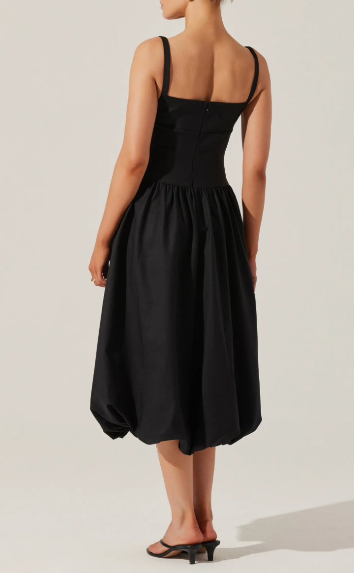 Jevi Sleeveless Bubble Midi Dress