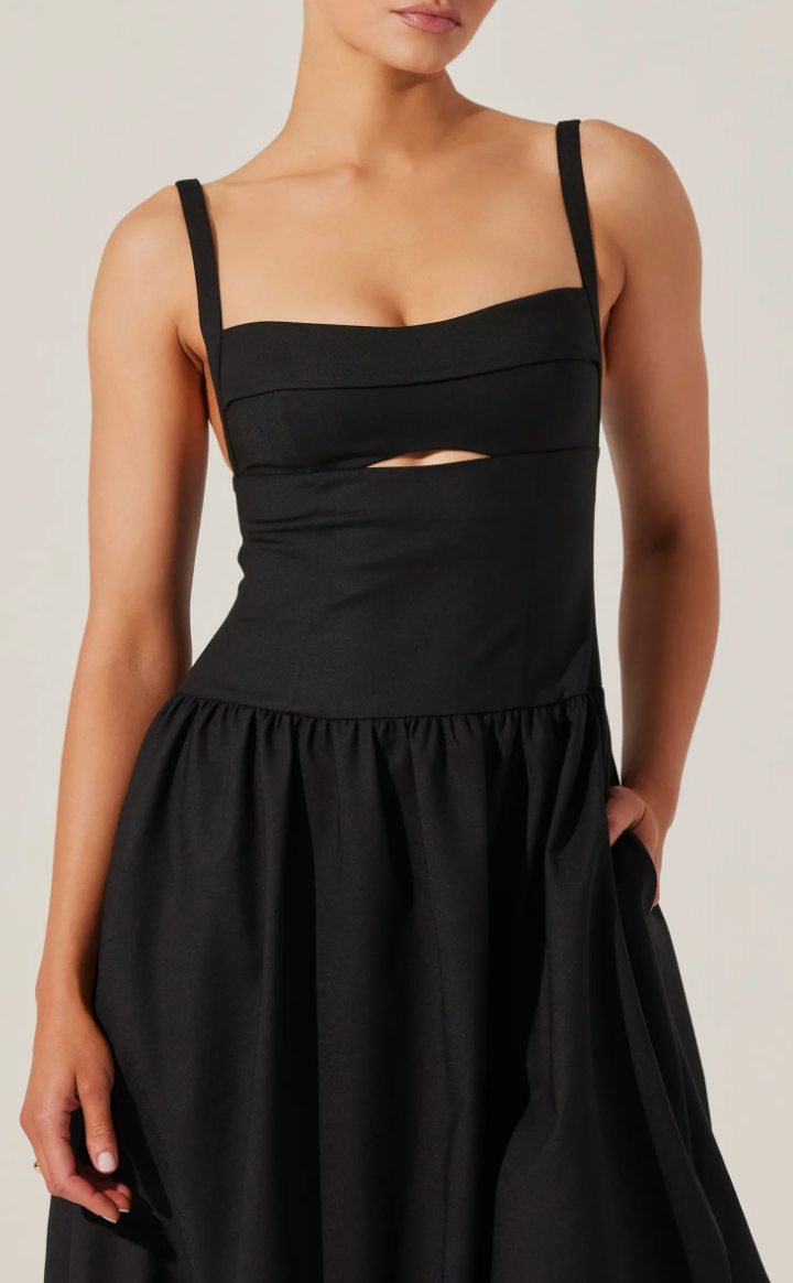Jevi Sleeveless Bubble Midi Dress