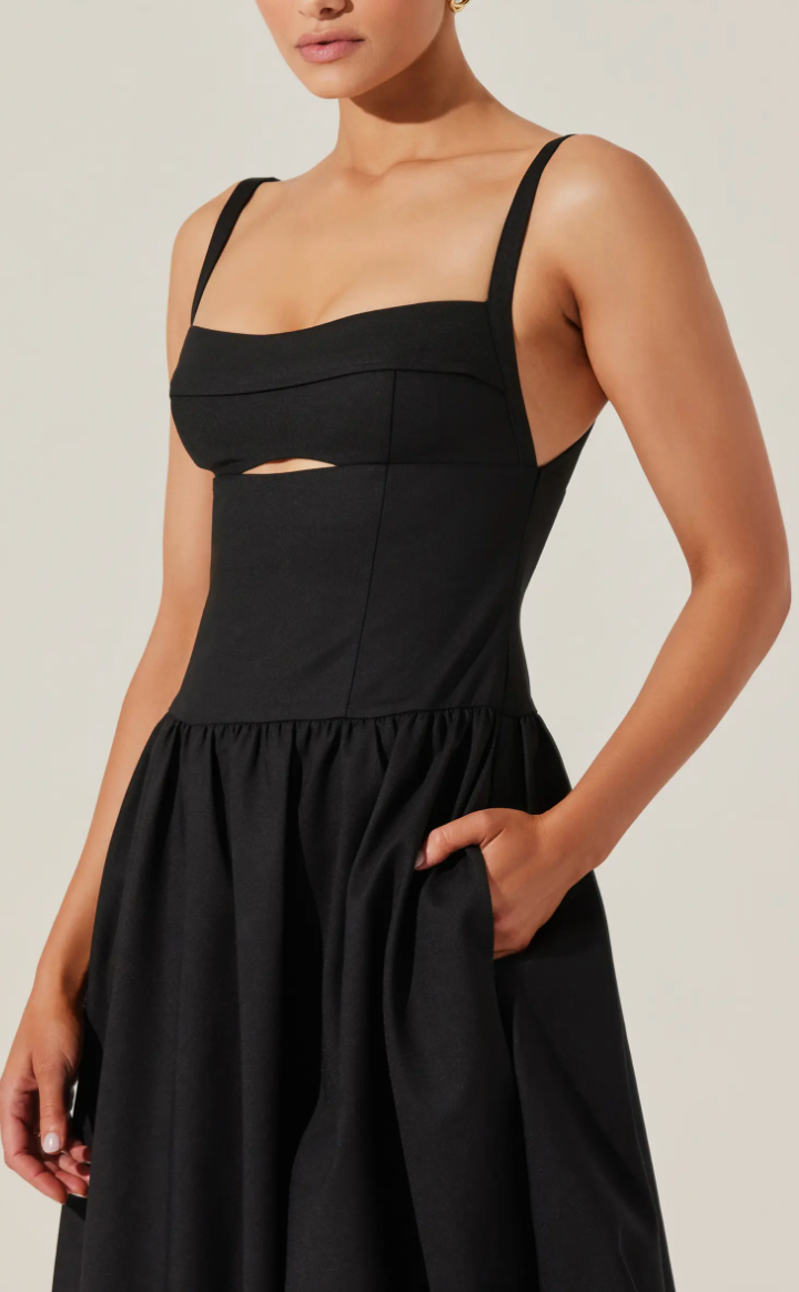 Jevi Sleeveless Bubble Midi Dress