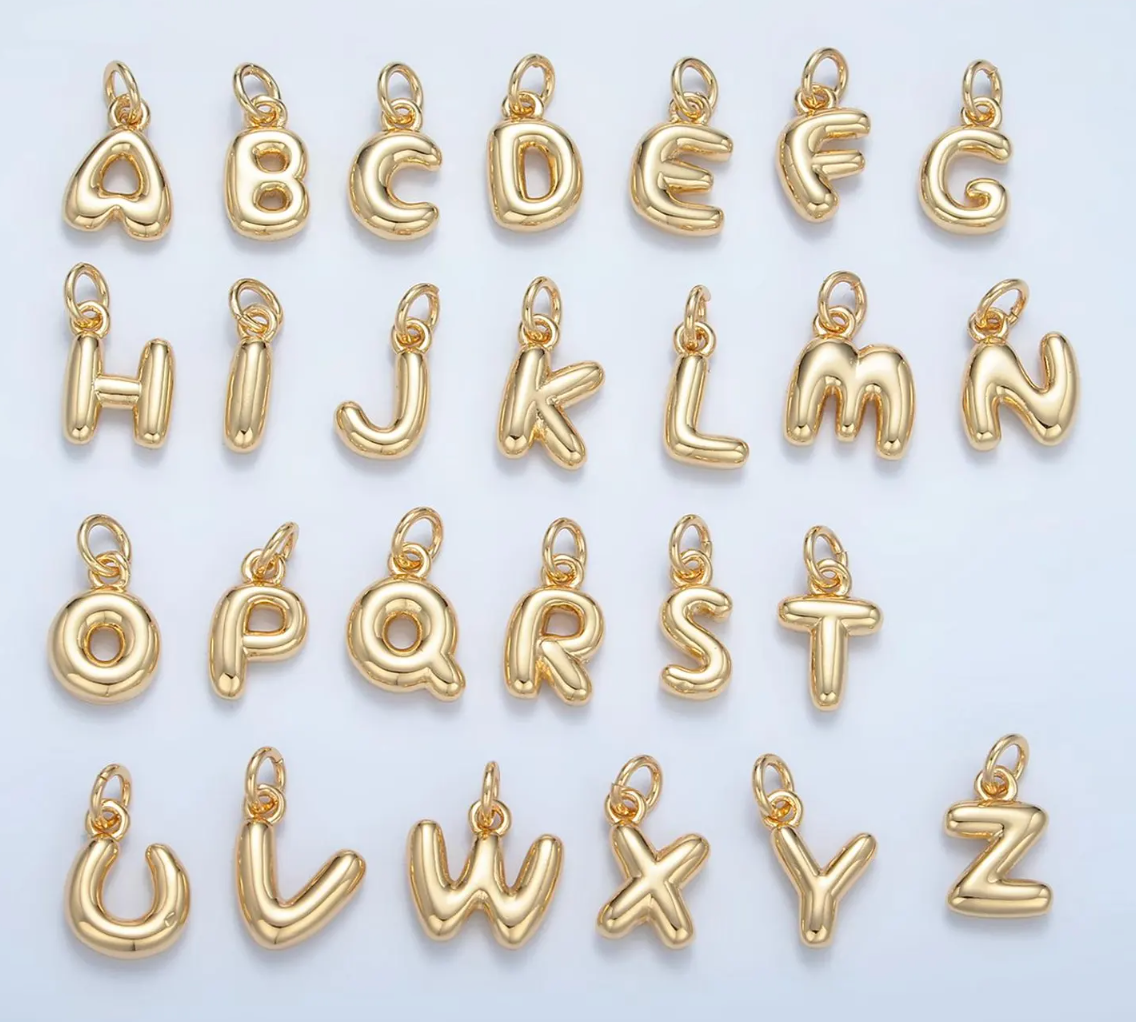 Mini Balloon Initial Charm