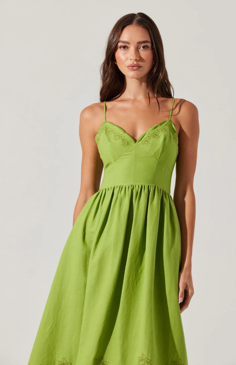 Kaidi Embroidered Midi Dress