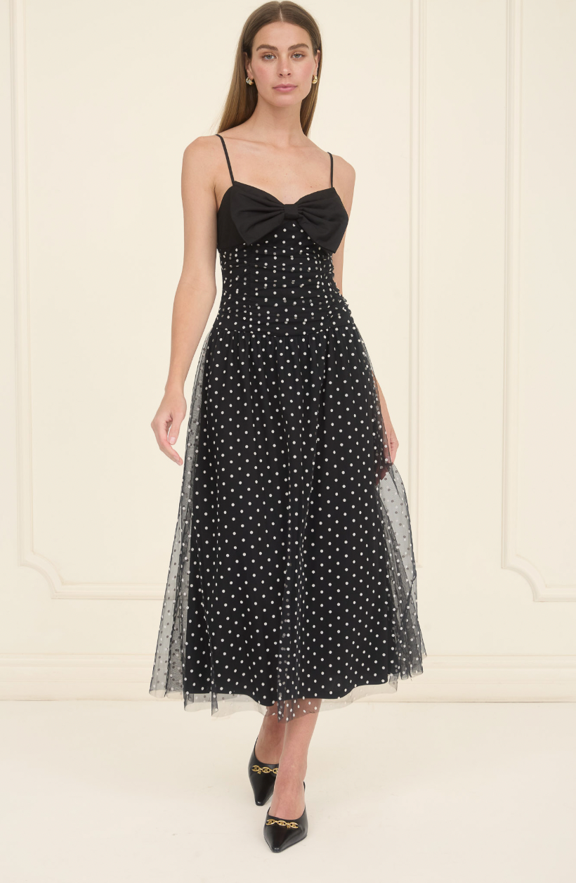Phoebe Polka Dot Midi Dress