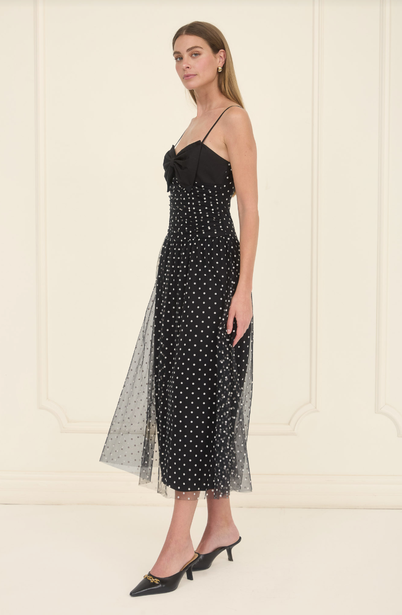 Phoebe Polka Dot Midi Dress