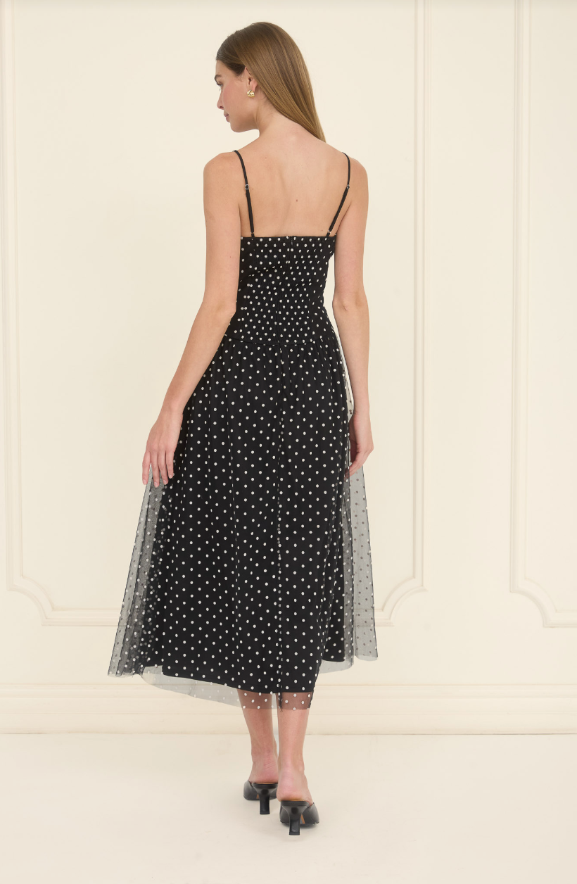 Phoebe Polka Dot Midi Dress