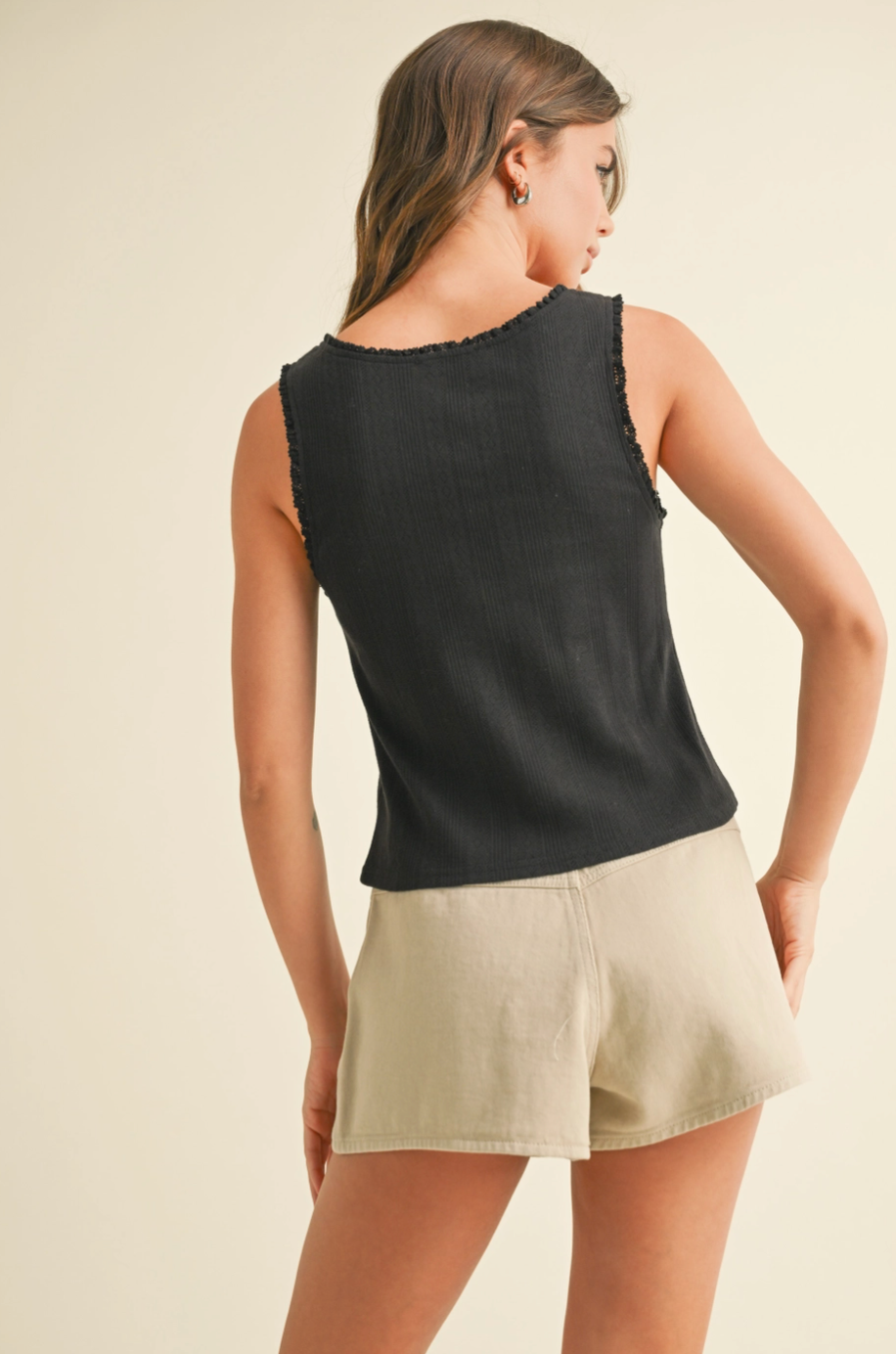 Claire Mini Ruffle Top - Black