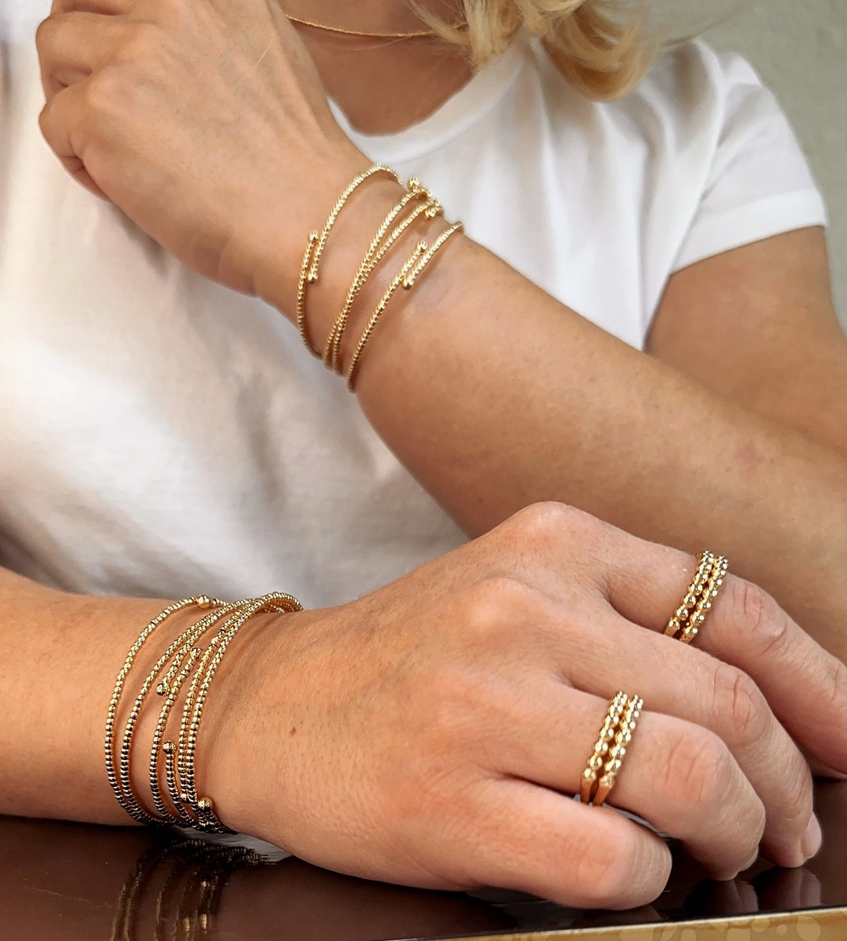 Mini Beaded Cuff Bracelet