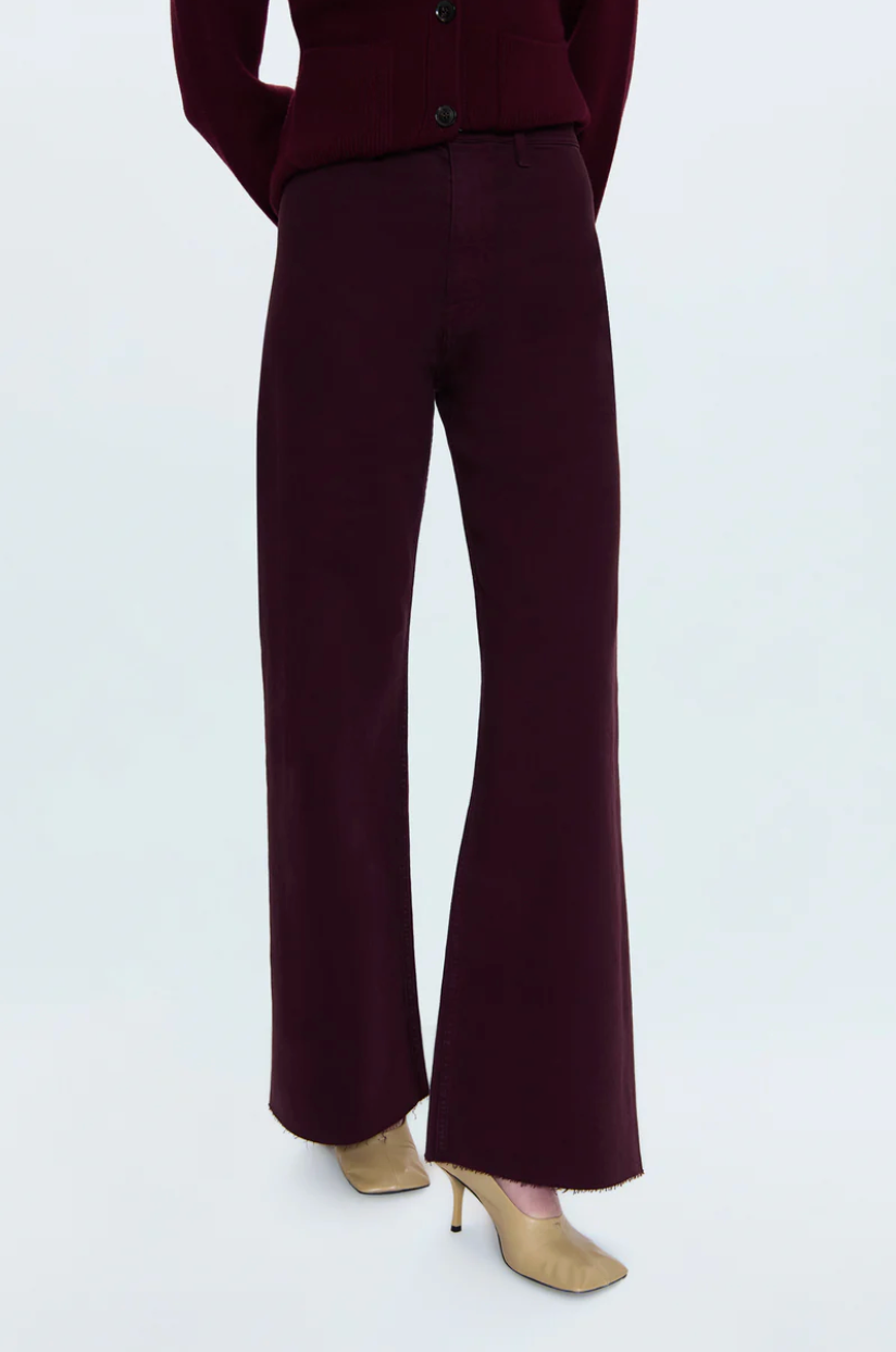 PENNY HIGH RISE WIDE LEG - CLARET