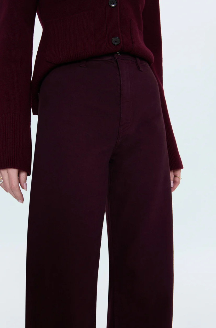 PENNY HIGH RISE WIDE LEG - CLARET