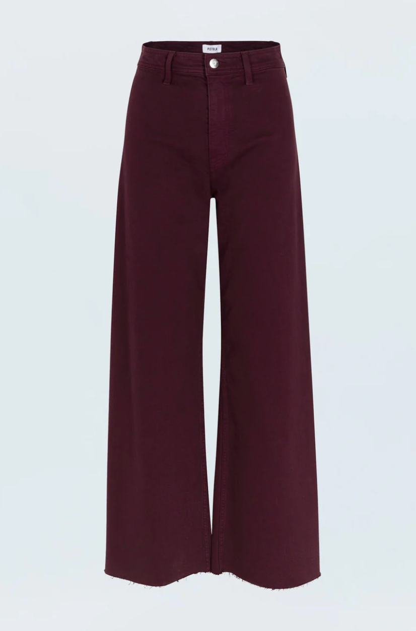 PENNY HIGH RISE WIDE LEG - CLARET