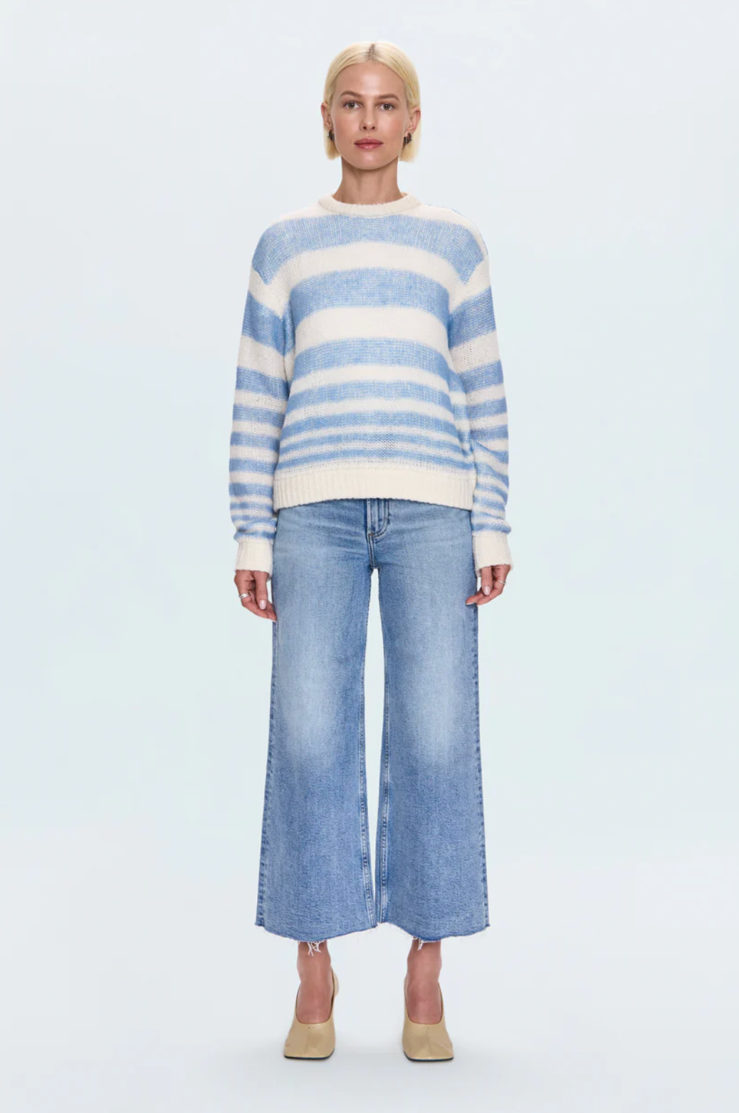 Moa Striped Bubble Sweater - Blue Gradient Stripe