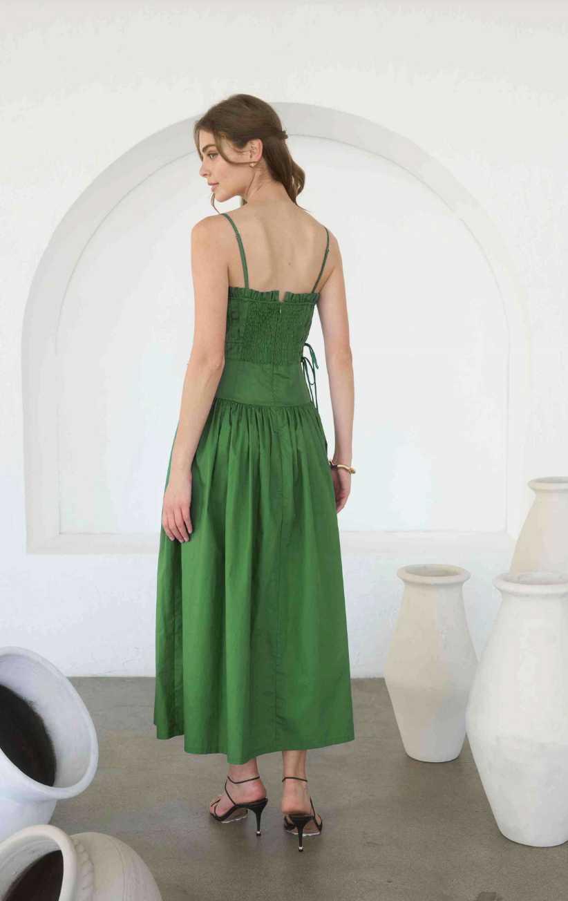 Neve Pleated Midi Dress