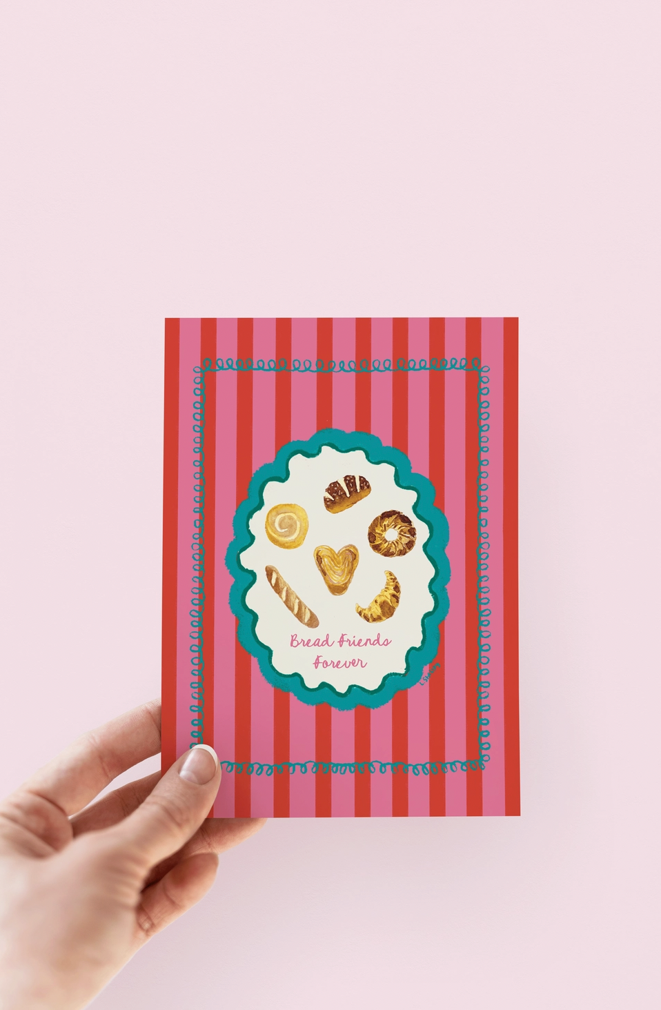 Bread Friends Forever Bread Lovers Bffs Greeting Card