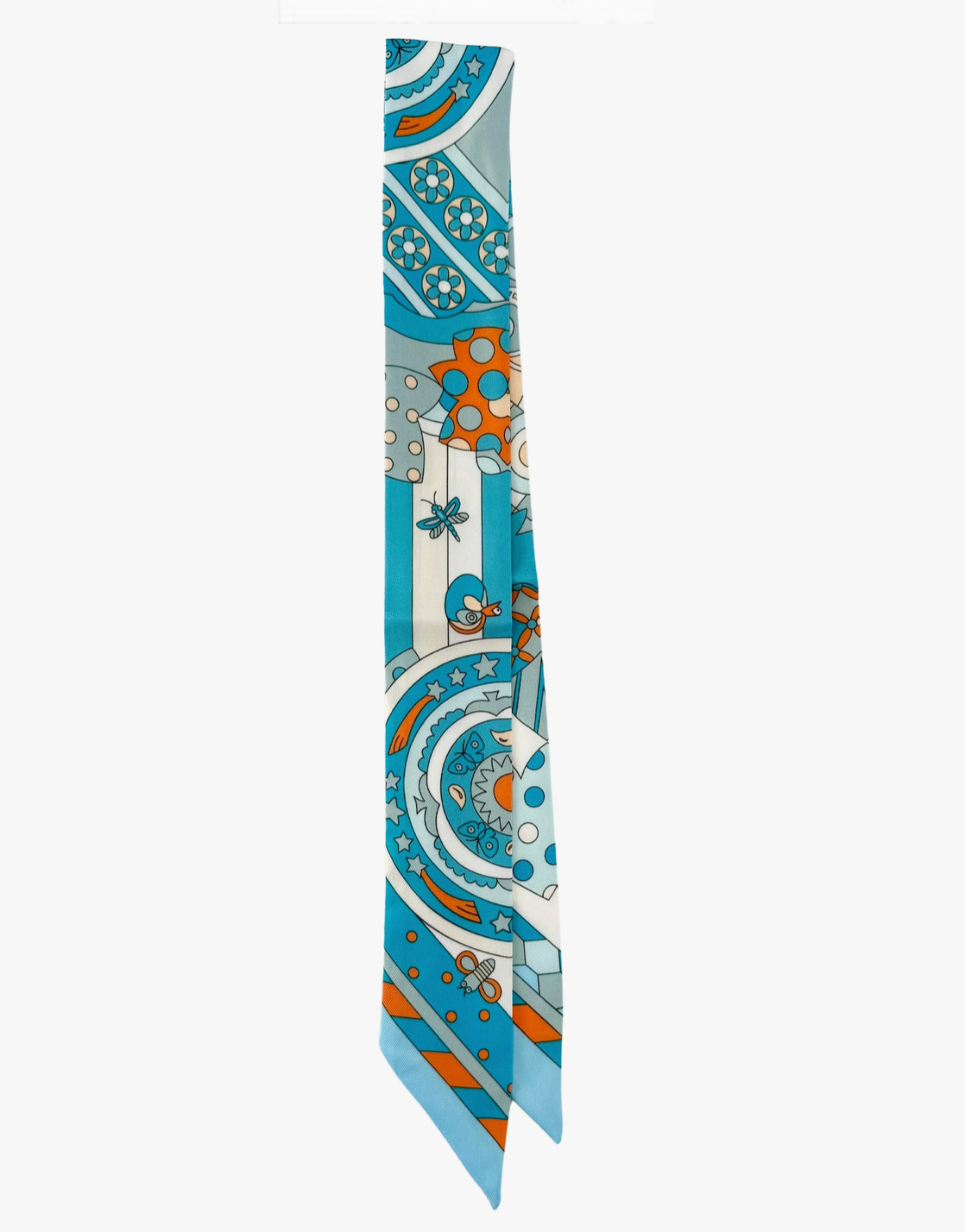 The Twilly Scarf - Aqua + Orange