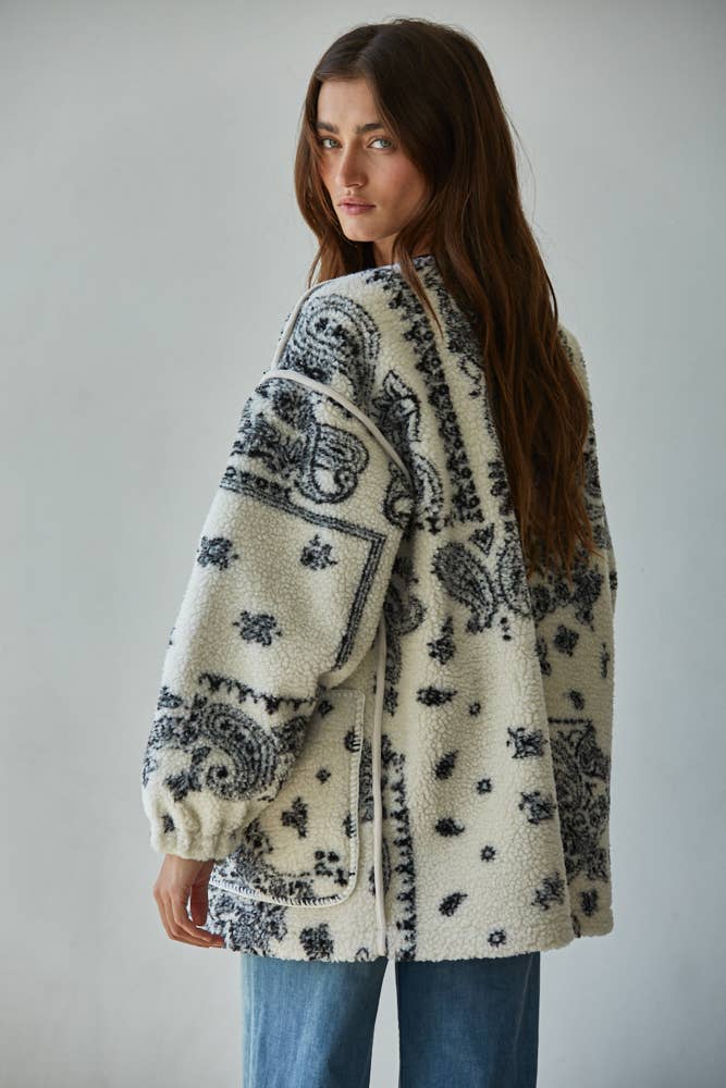 Paisley Print Cabin Sherpa