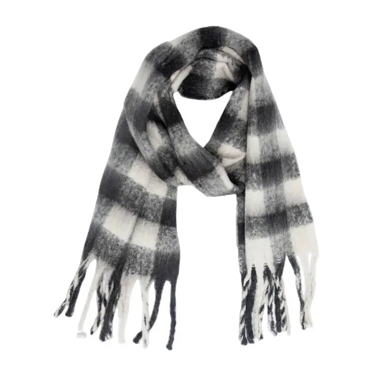 Soft Chunky Gingham Fleece Scarf