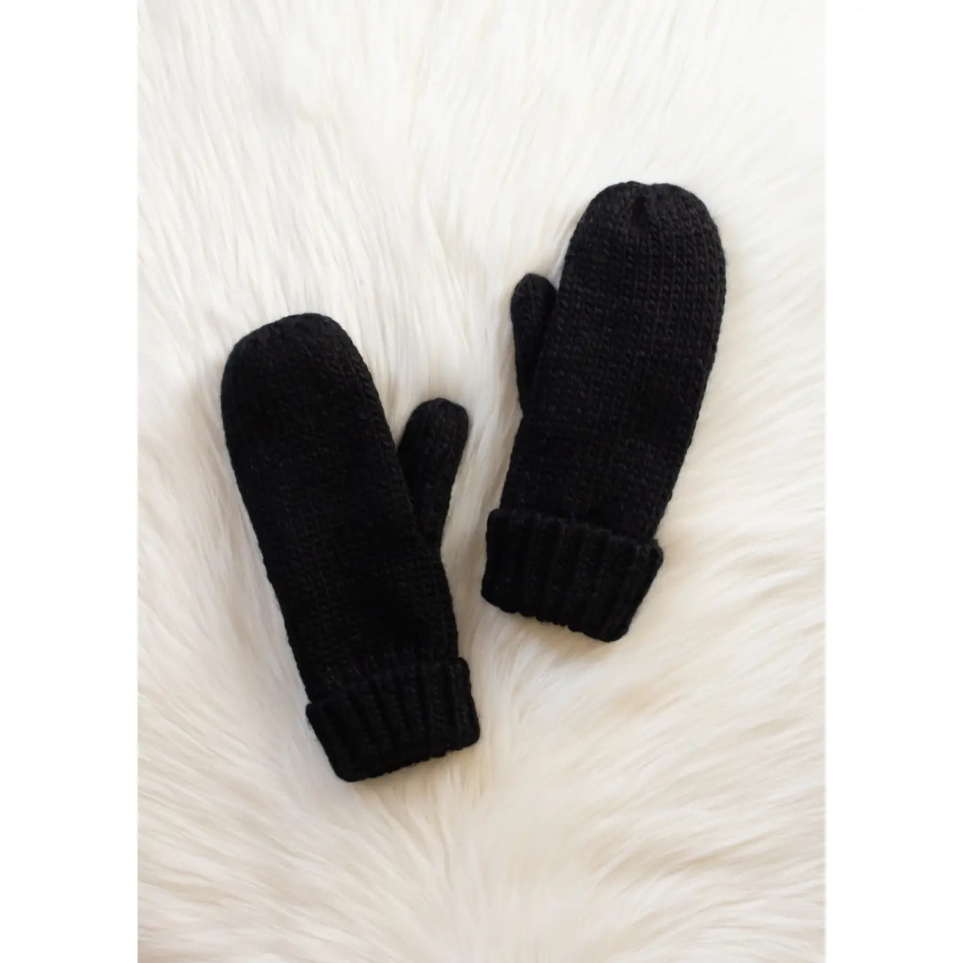 Black Hit The Slopes Mittens