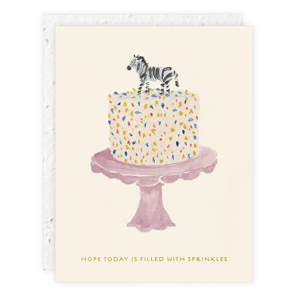 Zebra Cake - Birthday Card