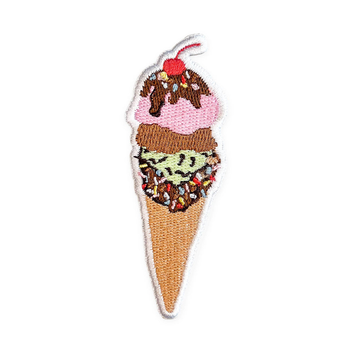 Ice Cream Cone Iron-On Patch