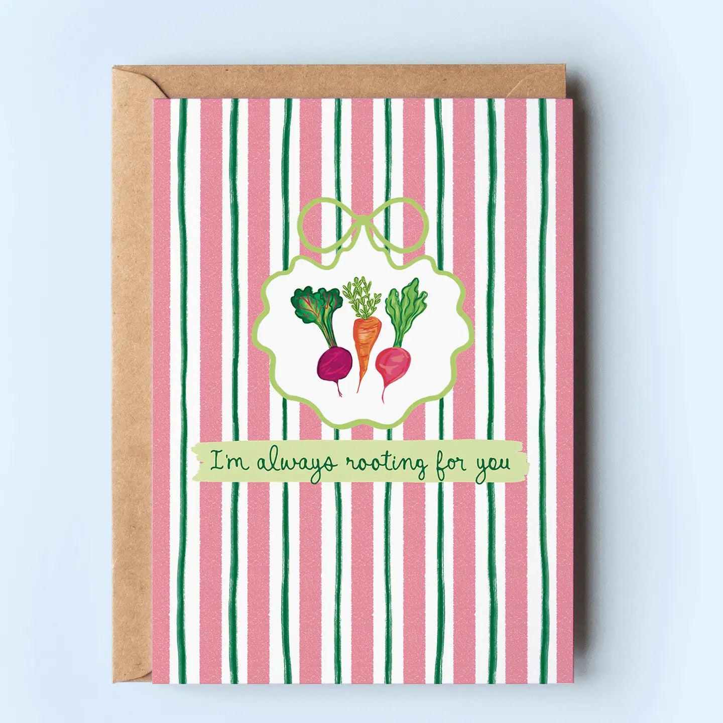I'm Always Rooting For You Vegetable Greeting Card