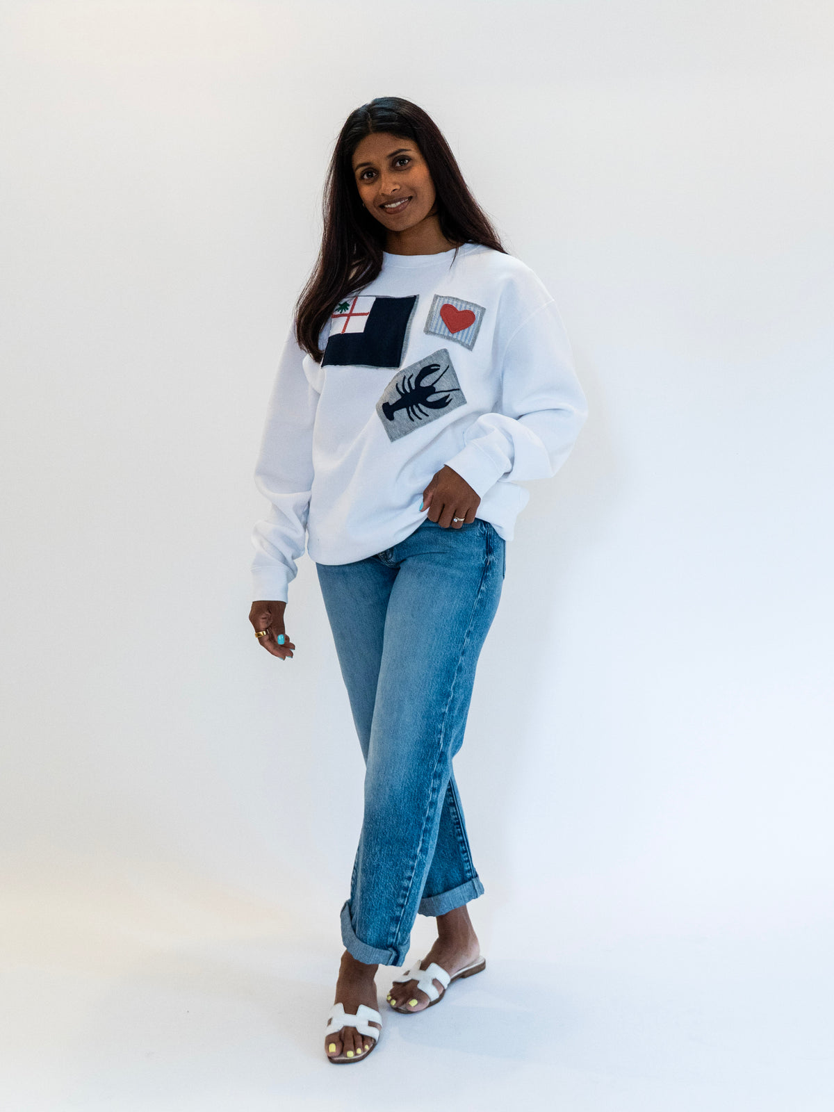 White Charlestown Crewneck One-Of-A-Kind