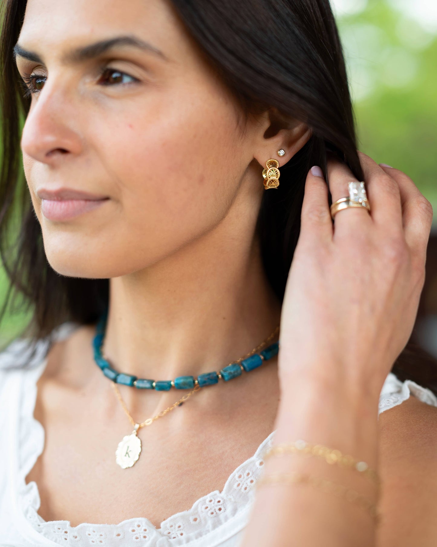Cali Filigree Gold Filled Hoops Earrings