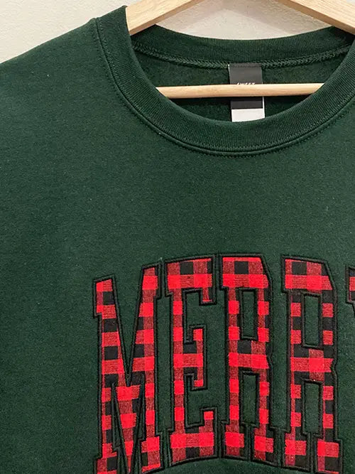 Merry Applique Holiday Sweatshirt