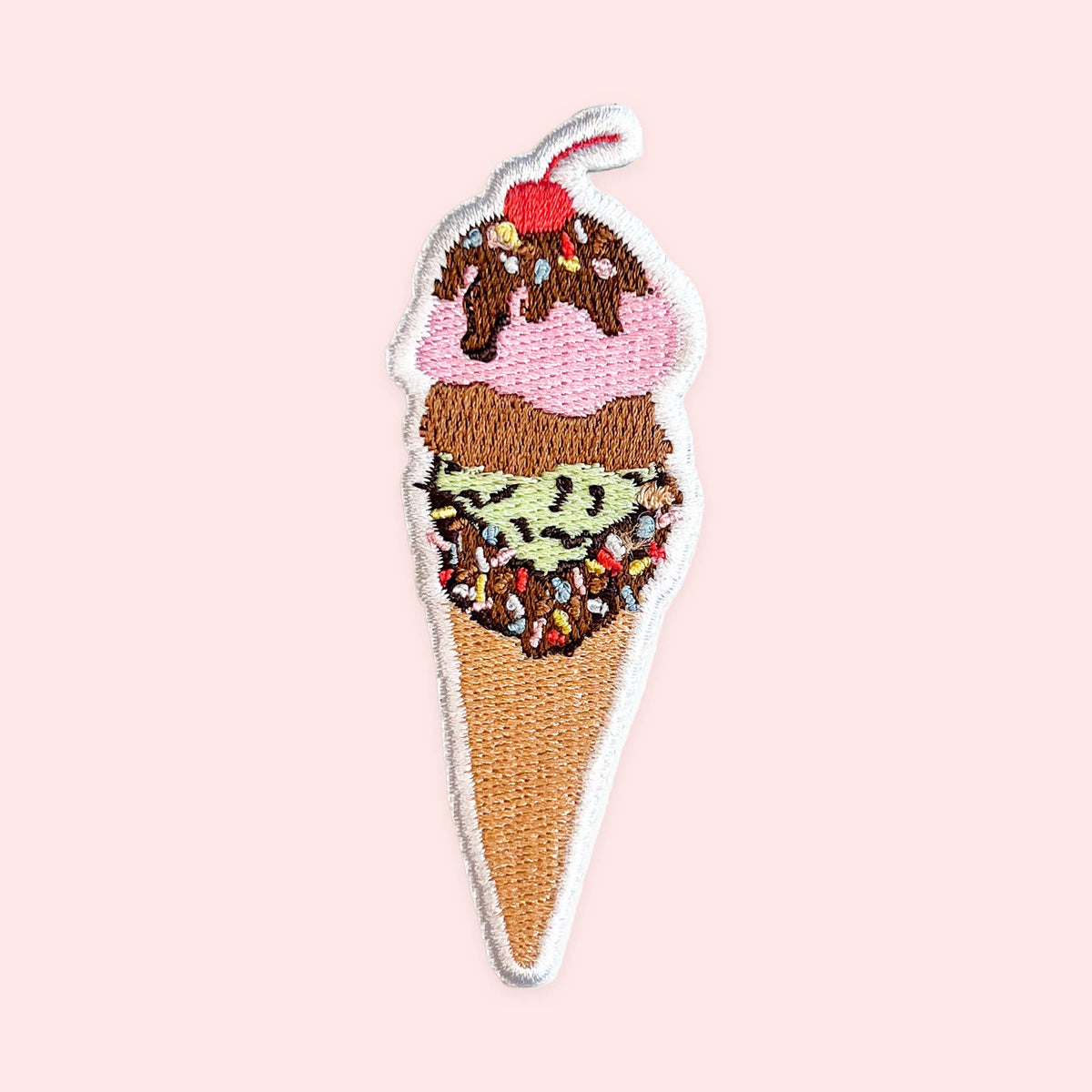 Ice Cream Cone Iron-On Patch