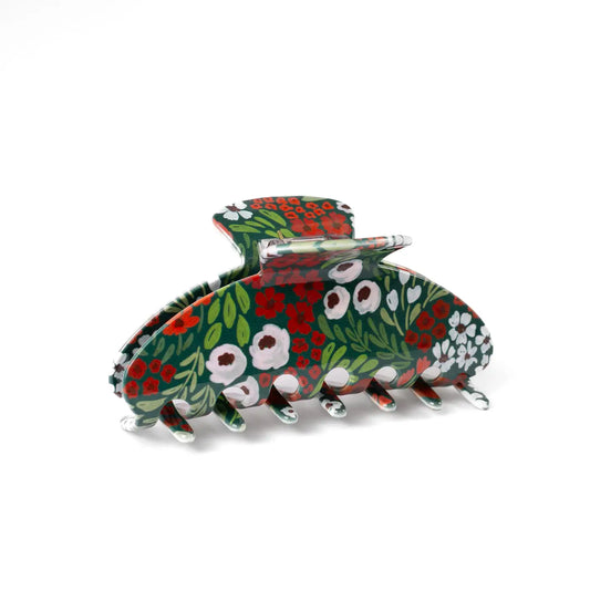 Christmas Floral Claw Clip