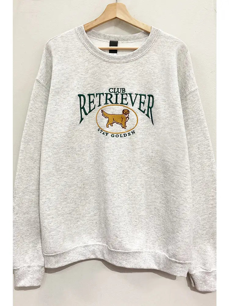 Embroidered Retriever Club Sweatshirt