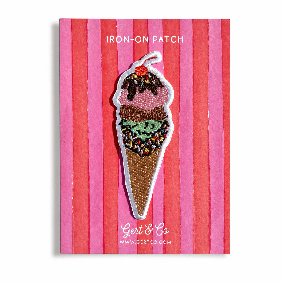 Ice Cream Cone Iron-On Patch