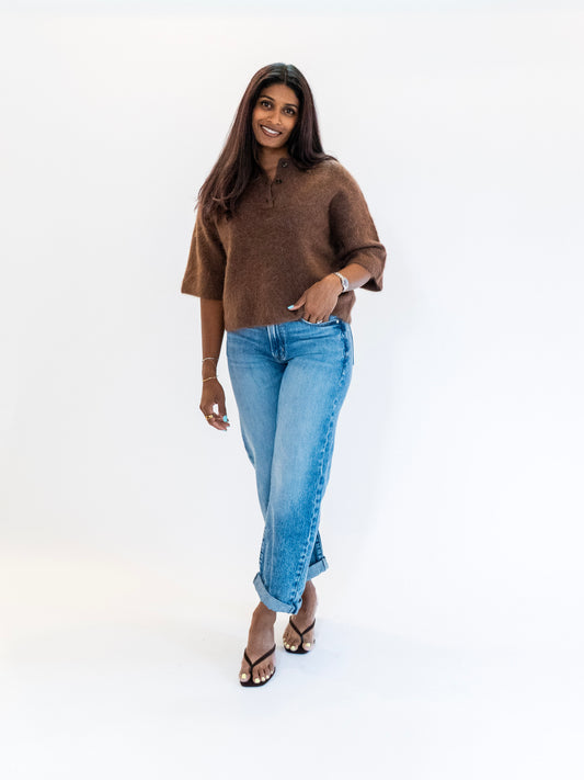 NADYA POLO SWEATER - ROCHE