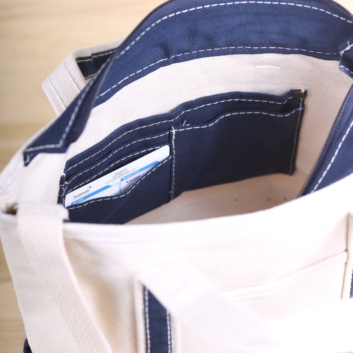 Navy Crossbody Mini Tote
