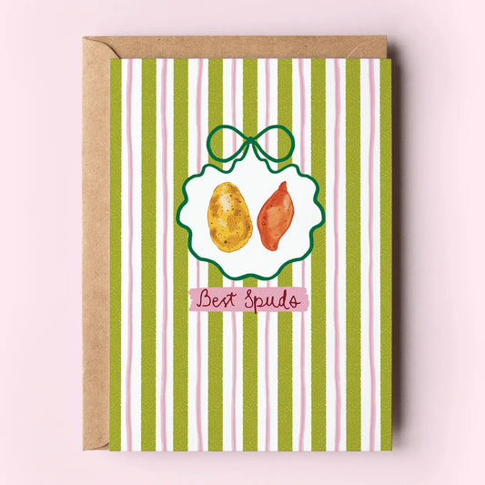 Best Spuds Potato Sweet Punny Friendship Greeting Card