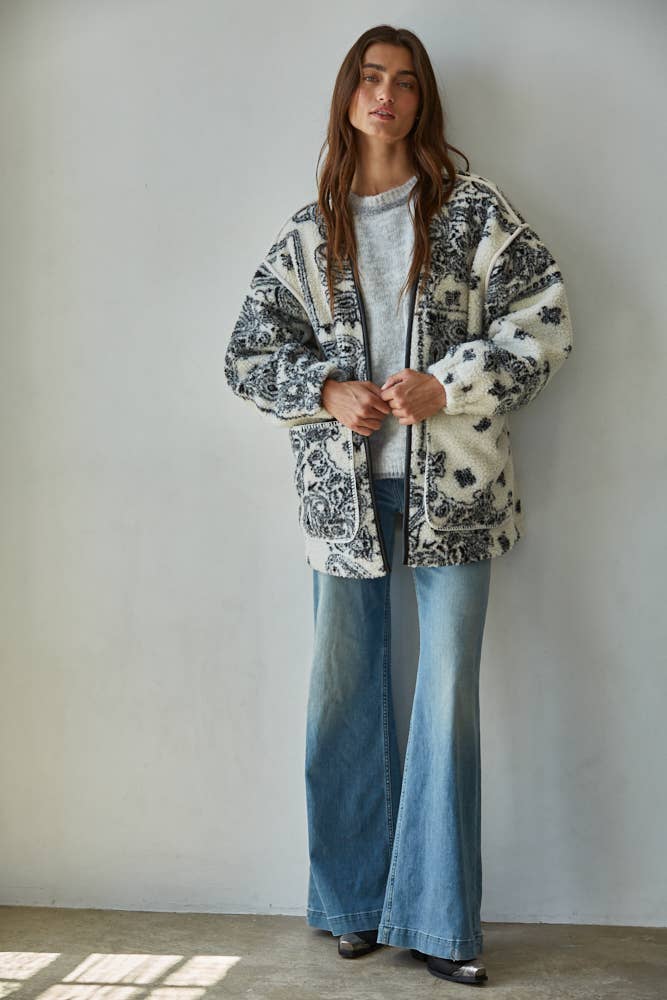 Paisley Print Cabin Sherpa