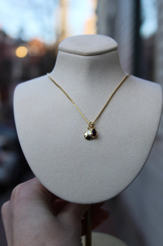 Boston Baseball Dainty Charm Necklace