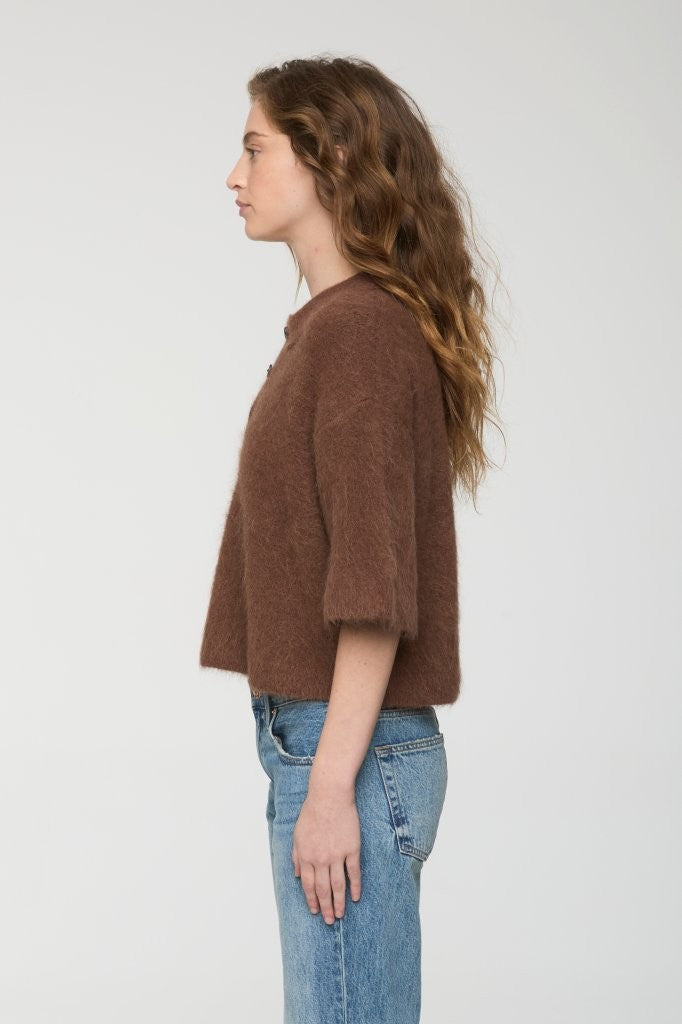 NADYA ALPACA BLEND BOXY POLO SWEATER